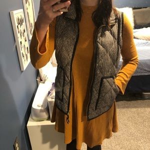 Mustard mock neck dress old navy size small